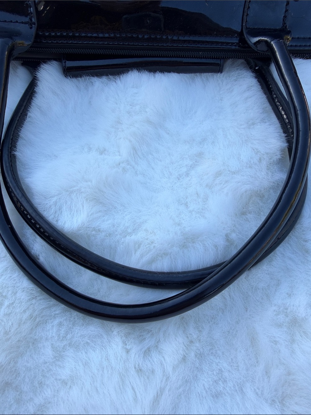 Longchamp Le Pliage Black Patent Leather Large Tote Shoulder Bag - Picture 16 of 16